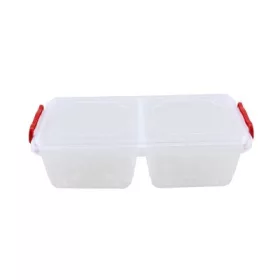 TÁROLÓDOBOZ SZÖGLETES FÜLLEL 2X500ML OSZTOTT 1DB