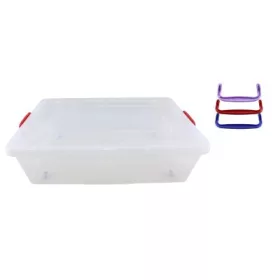 TÁROLÓDOBOZ KEREKES SZÖGLETES 38L 1DB