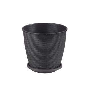 Cserép+Alátét Rattan 16 Literes Wenge (11/#)