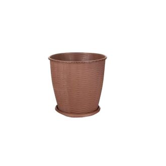 Cserép+Alátét Rattan 9 Literes Barna 