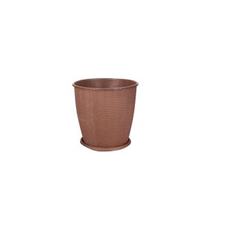 Cserép+Alátét Rattan 2.75 Literes Barna 