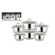 EDENBERG INOX EDÉNYKÉSZLET 12RÉSZES 6EDÉNY+6FEDŐ EB-3999 1CS