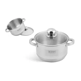 Edenberg lábas inox 1,9L üveg fedővel EB-3003 1DB