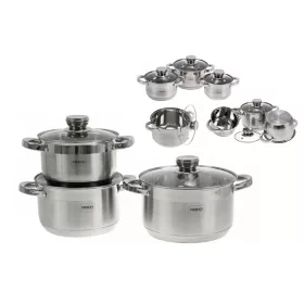   EDENBERG LÁBAS SZETT 6RÉSZES INOX 3LÁBAS+3FEDŐ FR-1152 1CS