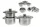 EDENBERG LÁBAS SZETT 6RÉSZES INOX 3LÁBAS+3FEDŐ FR-1152 1CS