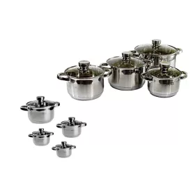   Edenberg lábas szett 8RÉSZES inox 4LÁBAS+4FEDŐ FR-1154 1CS