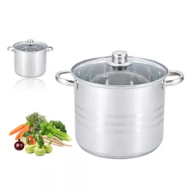 Edenberg fazék inox üveg fedővel 12,9L 28CM EB-546N 1DB
