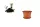 Virágcserép+Alátét Cilindro Terra 17CM 1DB