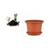CILINDRO VIRÁGCSERÉP+ALÁTÉT TERRA 25CM 1DB