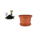 Virágcserép+Alátét Cilindro Terra 25CM 1DB