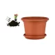 Virágcserép+Alátét Cilindro Terra 40CM 1DB