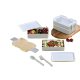 ÉTELES DOBOZ MŰANYAG KÉTSZINTES EVŐESZKÖZZEL TP826 1DB