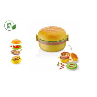 Ételtartó Műanyag Hamburger Formájú L-00562 