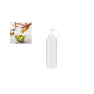 Szósznyomó Palack 600ml Fehér Kupakkal L-00810-1 (20/#)