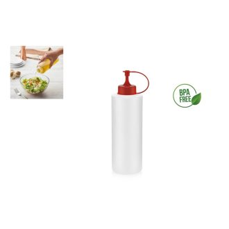 Szósznyomó Palack 600ml Piros Kupakkal L-00810-3