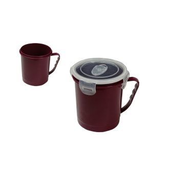 Bögre Mikrózható Műanyag Fedővel 700ml BG-489 (36/#)