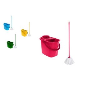 FELMOSÓ KÉSZLET VÖDÖR+MOP+NYÉL+CSAVARÓ 10L 1DB