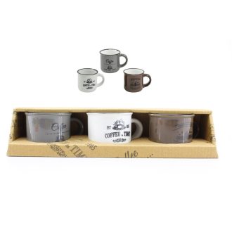 Bögre Kerámia 100cc Espresso 3 Darabos Q80000010