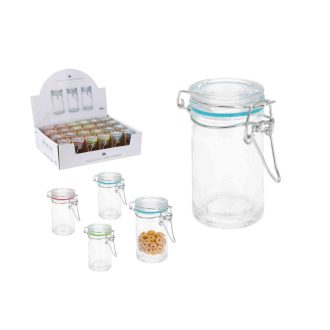 Tároló Üveg 80ml Fémcsatos CD1001410