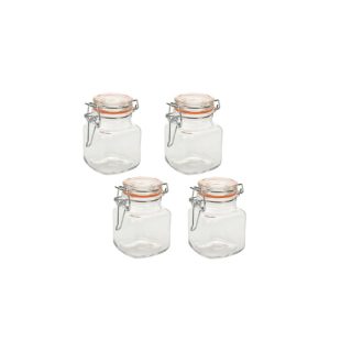Csatos Tároló Üveg 4 Darabos 7*5cm CD1001600
