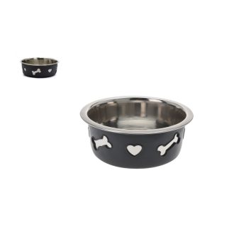 Kutyatál Króm Szilikon Borítással 21*H7cm A12650400