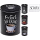 TÁROLÓDOBOZ FÉM COFFE 3DB 1CS